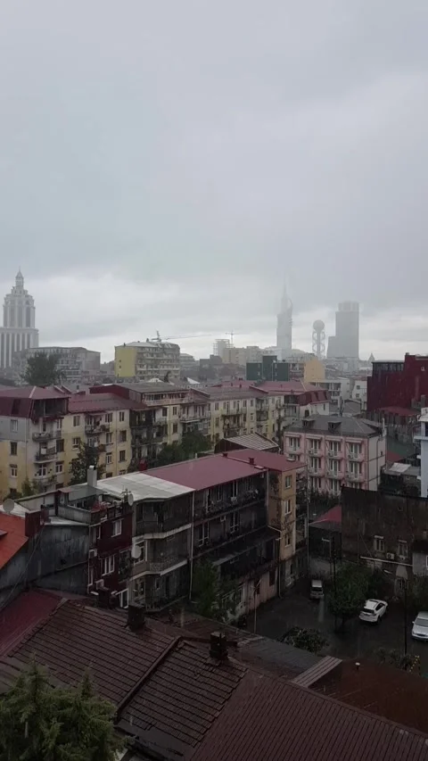 Rain in Batumi Stock Footage 253484016