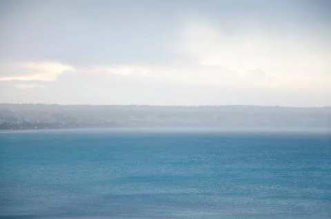 Rain on the bay Stock Photos