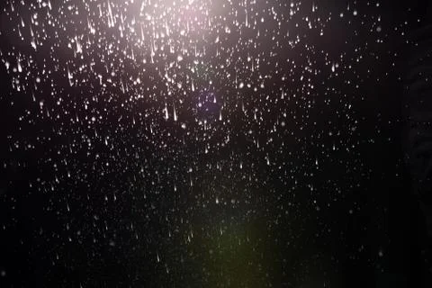 Rain on black. Abstract background Stock Photos