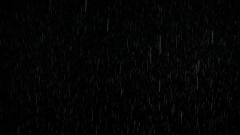 Rain on black background Stock Footage