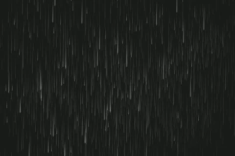 Rain on black. Vector rain texture. Abstract vector background Stock Illustration