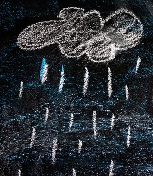 Rain on a blackboard Stock Photos