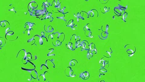 A rain of blue confetti on a black background. Festive video effect. Stock Footage 237453455