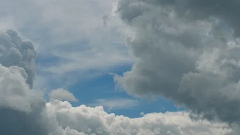 Before a rain. Blue sky with time lapse clouds. Stock Footage 111347462