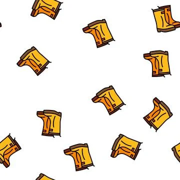 Rain boots autumn vector seamless pattern 库存插图