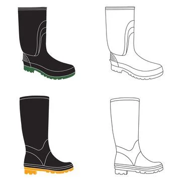 Rain boots icon Stock Illustration