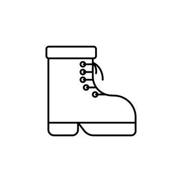 Rain boots icon. Simple line, outline vector of autumn icons for ui and ux Stock Illustration