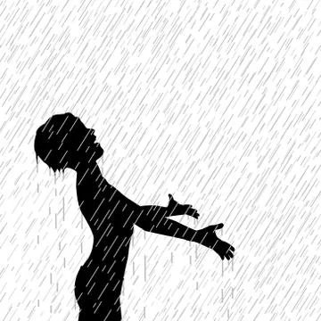 Rain boy Illustrazione stock
