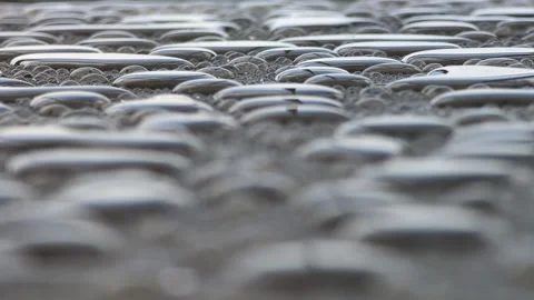 Rain builds raindrops Video stock 311449128