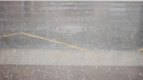 Rain bus  storm shower flood 스톡 동영상 108629035