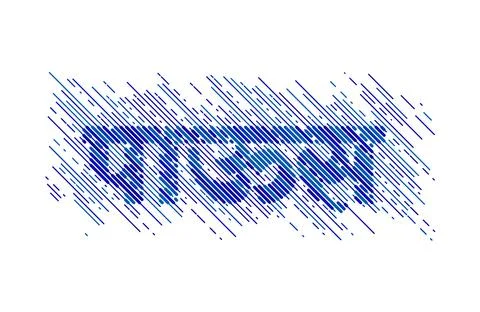 Rain, calligraphy Illustrazione stock