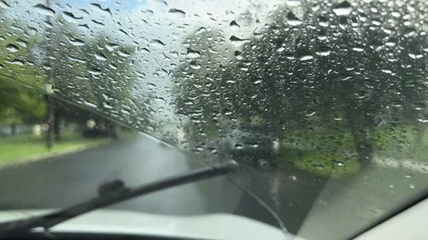 Rain from  car 1 Stock Footage 341634759