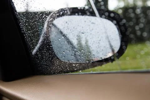Rain on a car Stock Photos