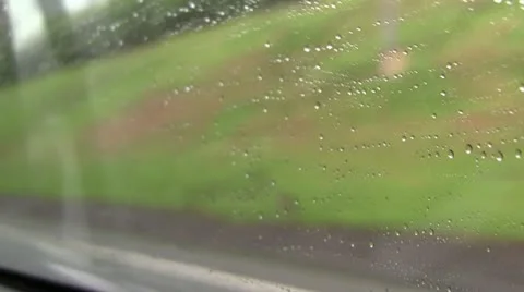 Rain on car window 2 Video stock 11237556
