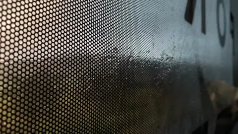 Rain on Car Window During Road Trip – Dark Cinematic Driving Scene Stock Footage 341335080