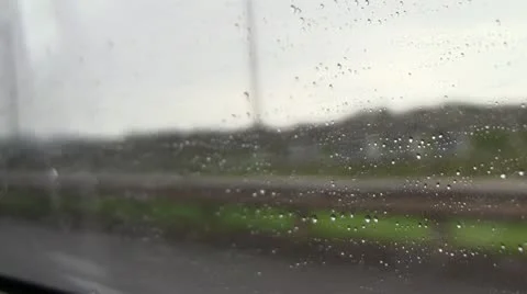 Rain on car window Video stock 11237559