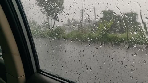 Rain Car Window Stock Footage 153657749