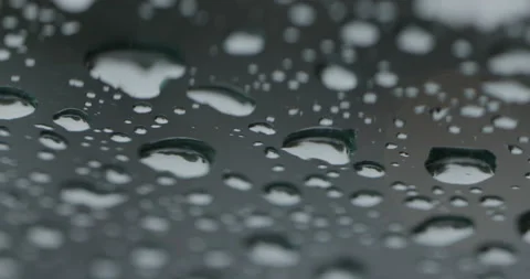 Rain On Car Window Macro Part 2 Stock Footage 177609913