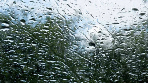Rain on car windscreen Stock Footage 38051915