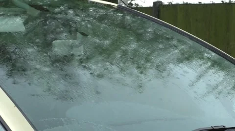 Rain on car windscreen Stock Footage 49639707