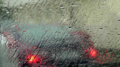 Rain in the car windscreen. Stock Footage 58621729