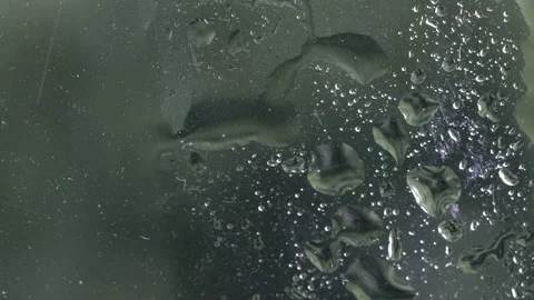 Rain On Car Windscreen Macro Stock Footage 345639475