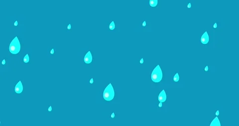 Rain cartoon animation isolated on blue background Video stock 309763823
