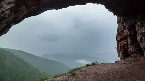 Rain from cave Stock Footage 50848139