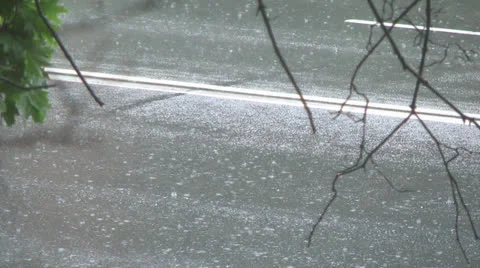 Rain in the city Stock Footage 24685888