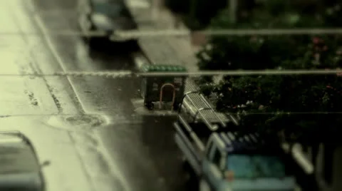 Rain in city Stock Footage 24811187