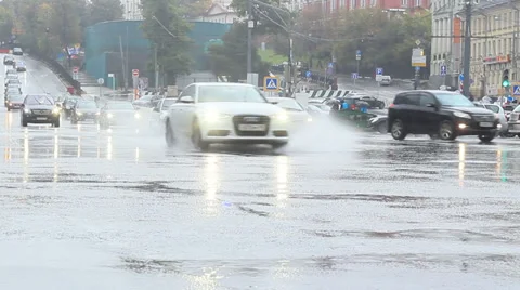 Rain in the city Stock Footage 31744974