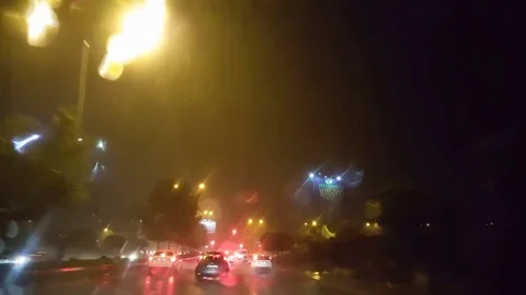 Rain in the city Stock Footage 83876044