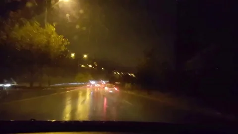 Rain in the city Stock Footage 83876905