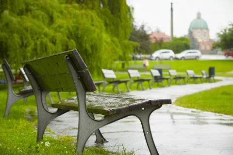 Rain in the city Stock-Fotos