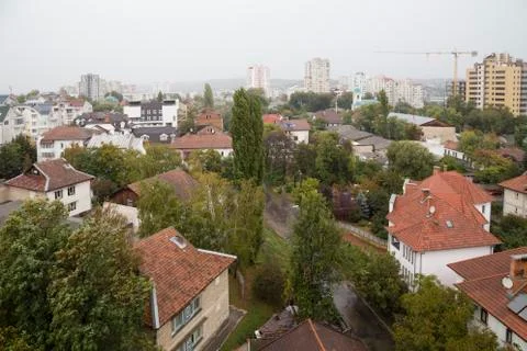 Rain in a city. Stock Photos