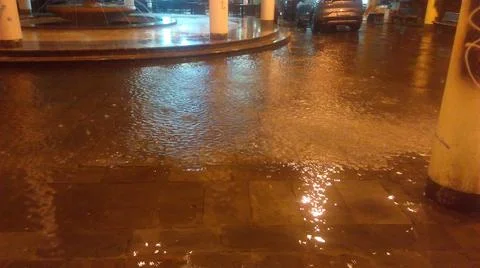 Rain in the city Stock Photos