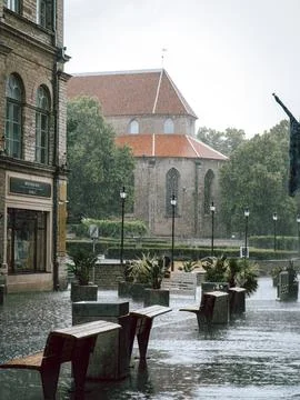 Rain in the city Stock Photos