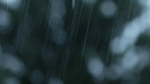 Rain Close Up Raindrops Falling HD Stock Footage 32548996