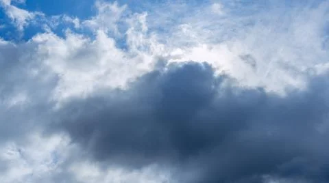 Rain cloud and sun beam. Panorama of cloudy gray sky. Abstract textured. Rain Stock Photos