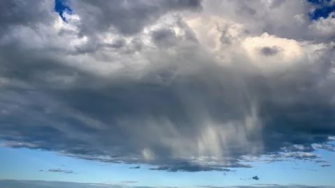 Rain cloud close up selective focus Stock Photos