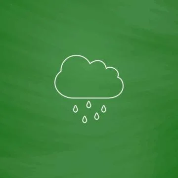 Rain Cloud computer symbol Stock Illustration