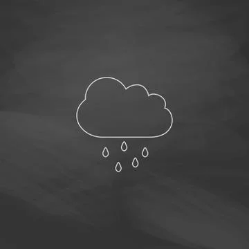 Rain Cloud computer symbol Illustrazione stock