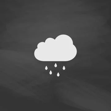 Rain Cloud computer symbol Stock Illustration