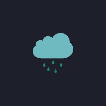 Rain Cloud computer symbol Illustrazione stock