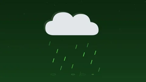 Rain cloud drops falling splash spring weather loop Stock Footage 342612661