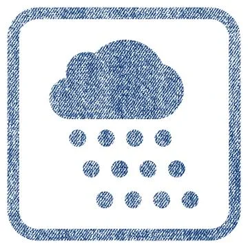 Rain Cloud Fabric Textured Icon Illustrazione stock