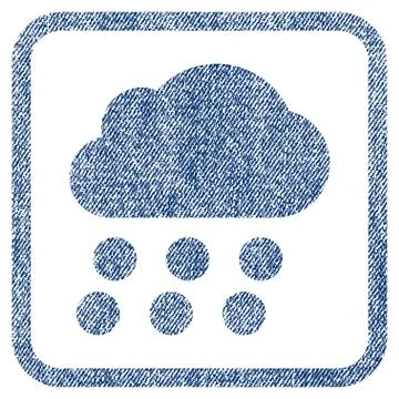 Rain Cloud Fabric Textured Icon 스톡 일러스트
