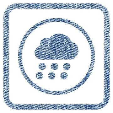 Rain Cloud Fabric Textured Icon 스톡 일러스트