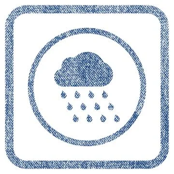 Rain Cloud Fabric Textured Icon Stockillustratie