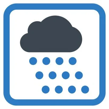 Rain Cloud Flat Vector Icon 스톡 일러스트